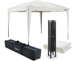 Tristar Partytent 3x3m - PT-7801 - Easy Up - Waterdicht - inclusief Draagtas - Paviljoen - Opvouwbaar - Beige