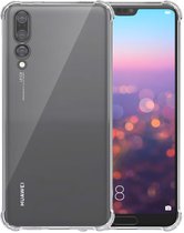 Smartphonica Telefoonhoesje Geschikt voor Huawei P20 Pro Transparant Schokbestendig - Shockproof TPU SIliconen Backcover Case met Stootrand Doorzichtig
