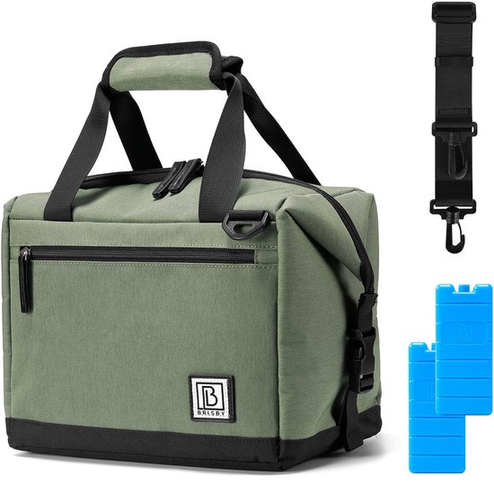 Brisby 12L Koeltas Groen + Brisby Thermosbeker Set Groen - Voor wie voorbereid op pad gaat van Brisby — afbeelding 2