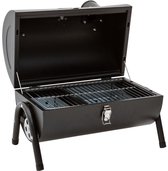 BBQ houtskool barbecue draagbare bbq "Captain" - 42 x 27 x 43 cm - Zwart