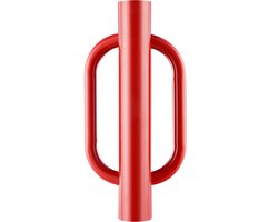 Hekwerkpaalduwer met Handgrepen, 4,11 Inch Binnendiameter, 22 Kilo, Robuust Koolstofstaal, voor U-Profielen, Wegwijzers, Houten Palen, Boerenhekken, Rood