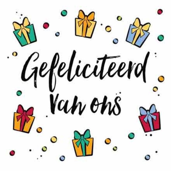 Wenskaart - Gefeliciteerd Van Ons - met Envelop - Per Stuk