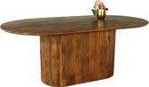 Bol.com Eettafel deens ovaal mangohout Fender 200x110cm bruin design tafel duurzaam mango eetkamertafel aanbieding
