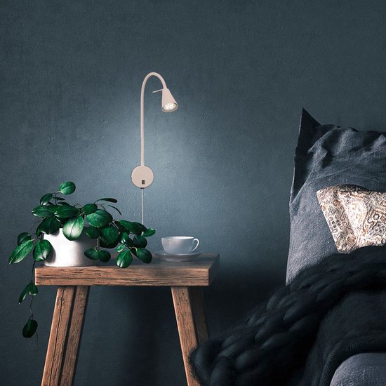 BRILONER Pura Tafellamp Zwarte Bedlmp E14 Fitting Met Schakelaar Op Snoer Oe18x35 Cm 2526398373