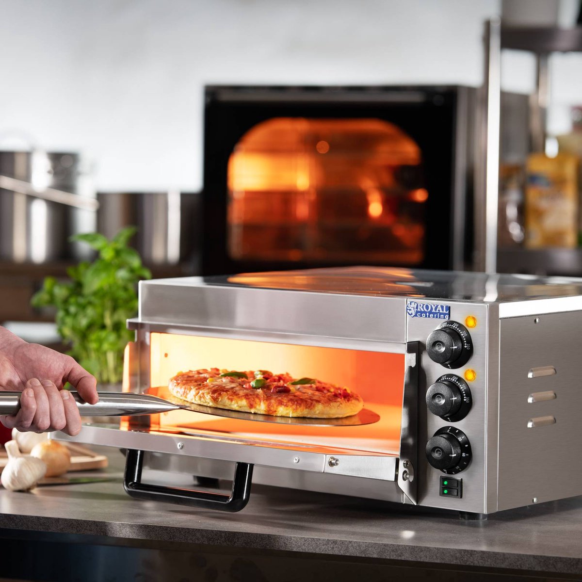 Pizzaoven - pizzasteen - 1 kamer - 2000 W - Royal Catering – foto 3
