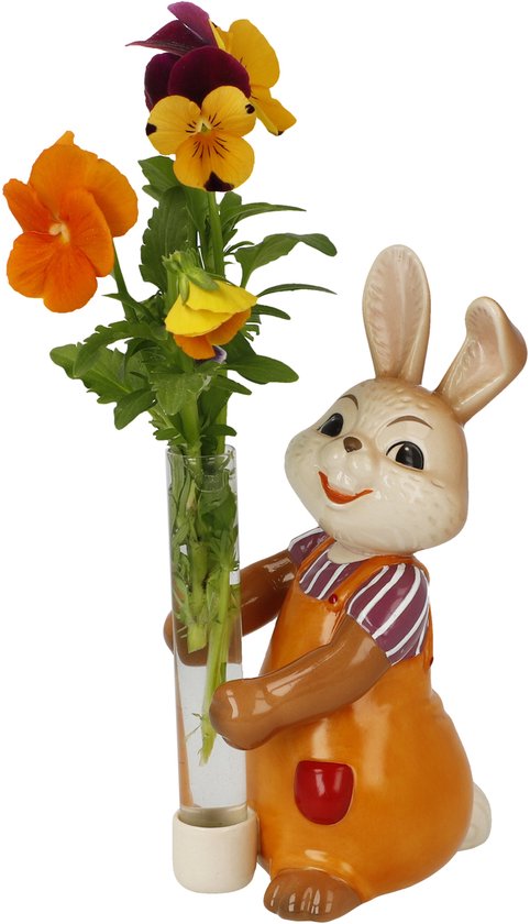 Goebel - Pasen | Vase Lapin de Pâques Fleur Rêve | Poterie - 14cm