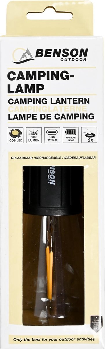Camping hanglamp - LED Kampeerlamp met karabijnhaak - USB oplaadbaar - LED Tentlamp - Survival - Noodlamp - Benson — afbeelding 5