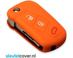 Autosleutel Hoesje geschikt voor Ford - SleutelCover - Silicone Autosleutel Cover - Sleutelhoesje Oranje