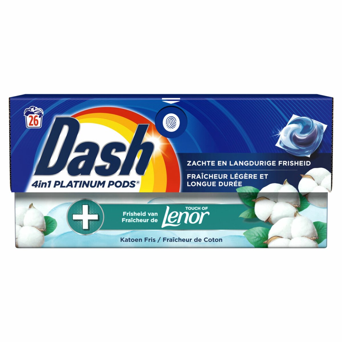 Goedkoopste 4x Dash Wasmiddelcapsules 4in1 Pods Katoen Fris 26 stuks