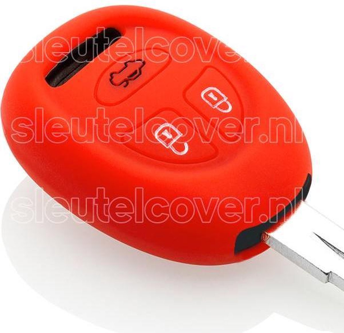 Autosleutel Hoesje geschikt voor Saab - SleutelCover - Silicone Autosleutel Cover - Sleutelhoesje Rood