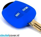 Mitsubishi SleutelCover - Blauw / Silicone sleutelhoesje / beschermhoesje autosleutel