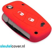 Fiat SleutelCover - Rood / Silicone sleutelhoesje / beschermhoesje autosleutel