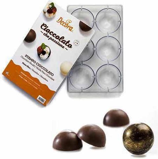 Chocolade mal Halve bol, 6x 75mm - Decora | bol.com