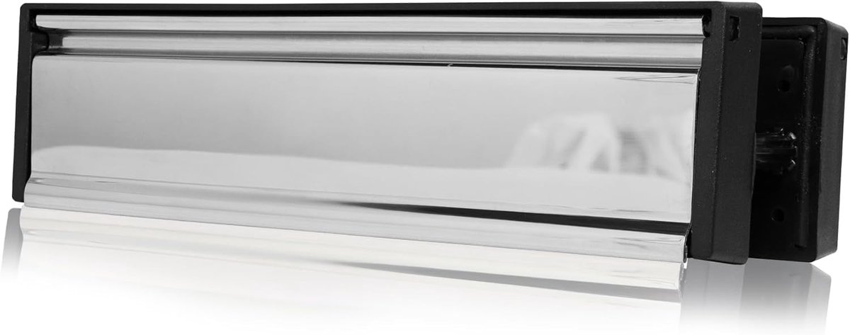 Premium Tochtbestendige Postbrievenbus 10 Inch voor Middenraildeuren – Gepolijst Chroom, Telescopisch en Duurzaam