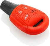 Autosleutel Hoesje geschikt voor Saab - SleutelCover - Silicone Autosleutel Cover - Sleutelhoesje Rood