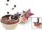 Set de trempe au chocolat Mastrad - formes étoiles - avec pinceau pratique