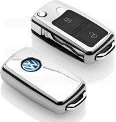 Volkswagen SleutelCover - Chroom / TPU sleutelhoesje / beschermhoesje autosleutel