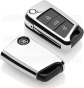Housse de clé Skoda - Housse de clé Chrome / TPU / Housse de protection pour clé de voiture