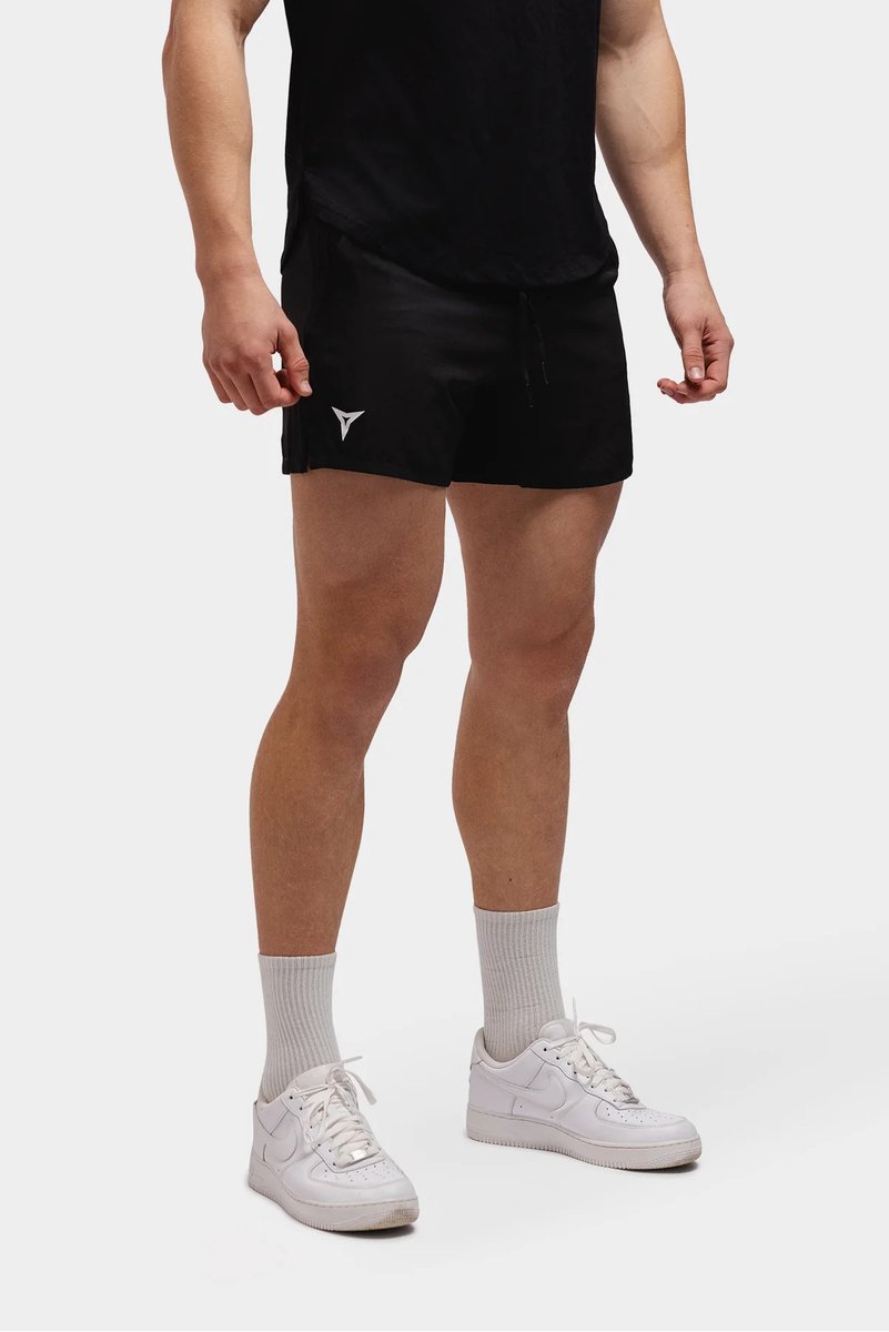 Breaking Limits Sport Short Heren – 2-in-1 Compressie & Ademend – Lichtgewicht Trainingsshort – Zwart – Maat M