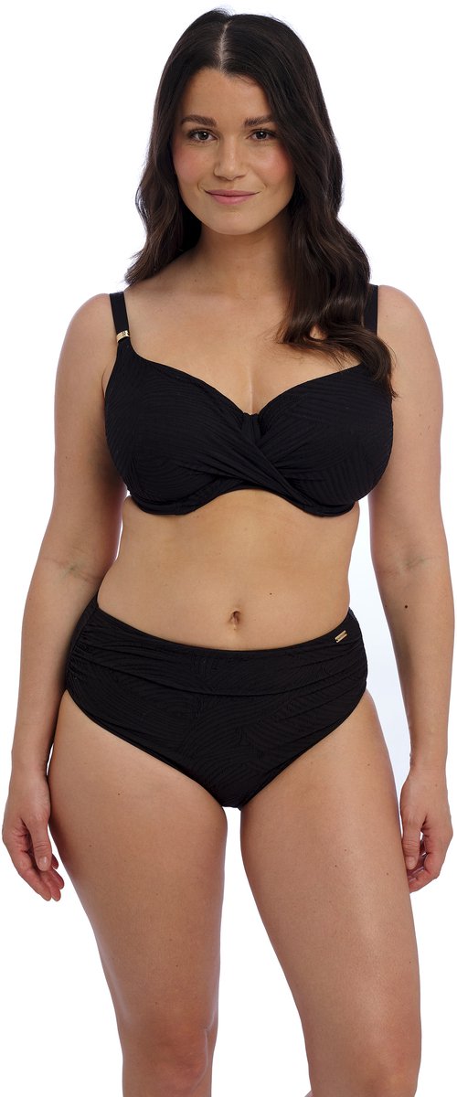 Fantasie Ottawa Deep Gathered Brief Dames Bikinibroekje - Zwart