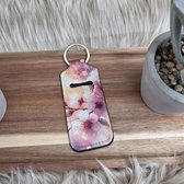 Neopreen Lipstick Houder Sleutelhanger – Japanse Bloemenprint – Lipbalm Etui – Voor aan tas of sleutelbos – Voor lipbalsem of lipgloss – Oosterse Stijl – Handige & Stijlvolle Sleutelaccessoire voor Vrouwen en kinderen – Trendy nu