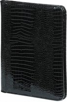 2400-61 Alpstein schrijfmap met rits gloss croco zwart