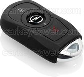 Autosleutel Hoesje geschikt voor Opel - SleutelCover - Silicone Autosleutel Cover - Sleutelhoesje Zwart