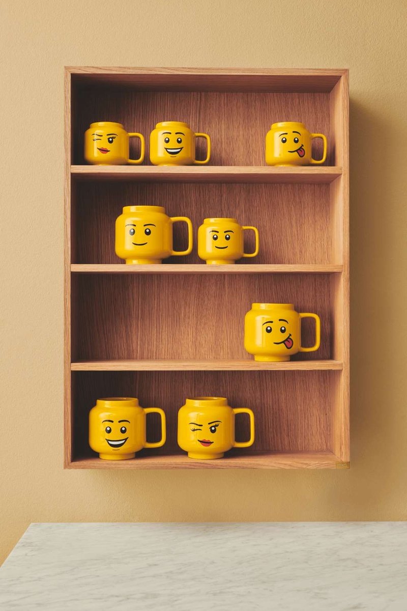 Room Copenhagen LEGO keramische mok knipogend meisjeshoofd 255ml thumbnail 4