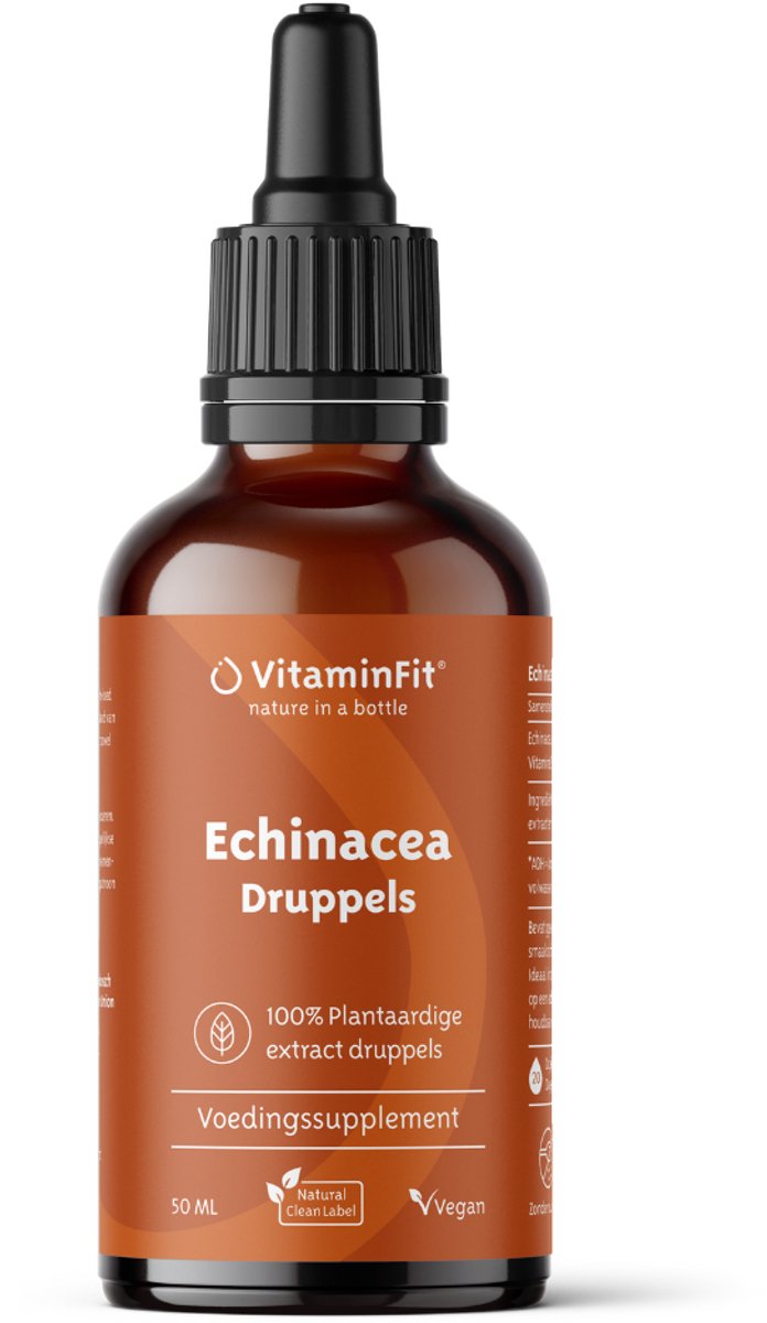 Goedkoopste VitaminFit Echinacea Druppels - 100 Natuurlijk & Plantaardig - 50 ML - Weerstand & Immuunsysteem