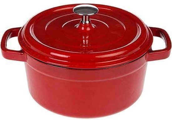 Ver weg openbaar Decoderen Gietijzeren braadpan rood, 20cm - Sürel | bol.com