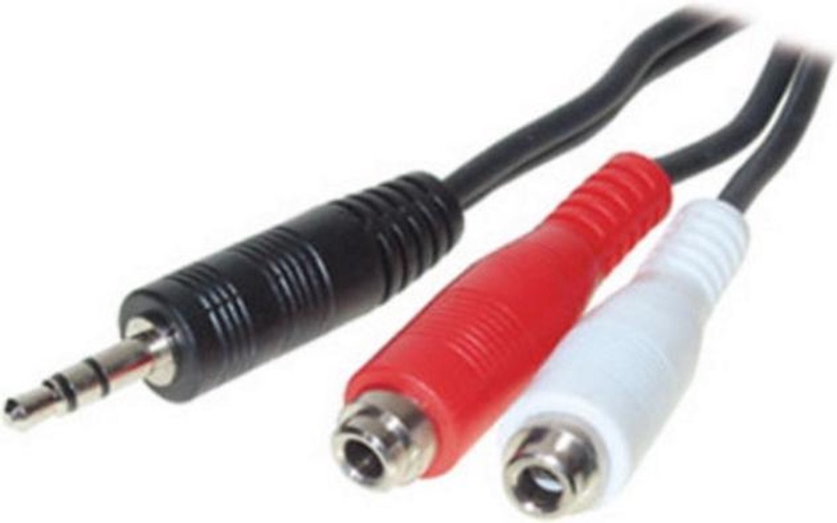 S-Impuls 3,5mm Jack stereo audio splitter met kleurmarkering - 0,20 meter