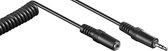 S-Impuls 3,5mm Jack stereo audio verleng spiraalkabel - zwart - 3 meter