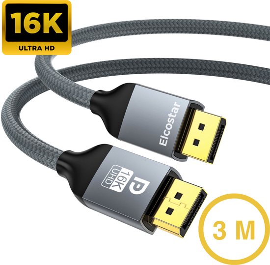 Monoprice Lot De 5 Câbles DisplayPort 2.0 80 Gbps, Résolution 16 K