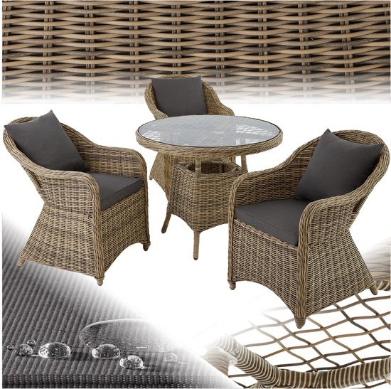 tectake Wicker-loungesofa Sintra, verstelbare armleuningen, 2in1, Grijs | Leen Bakker tectake Wicker-loungesofa Sintra, verstelbare armleuningen, 2in1, Grijs | Leen Bakker
