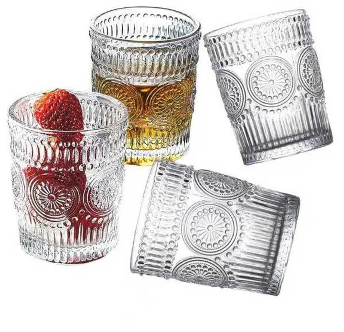 Cheffinger Drinkglazen - Set van 4 - Waterglazen - 270ml - Sapglazen