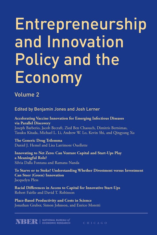 NBER-Entrepreneurship and Innovation Policy and the Economy- ... - cover