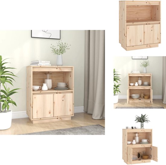 vidaXL Buffet 60x34x75 cm Bois de pin massif - Buffet - Commodes - Armoire haute - Buffet en bois
