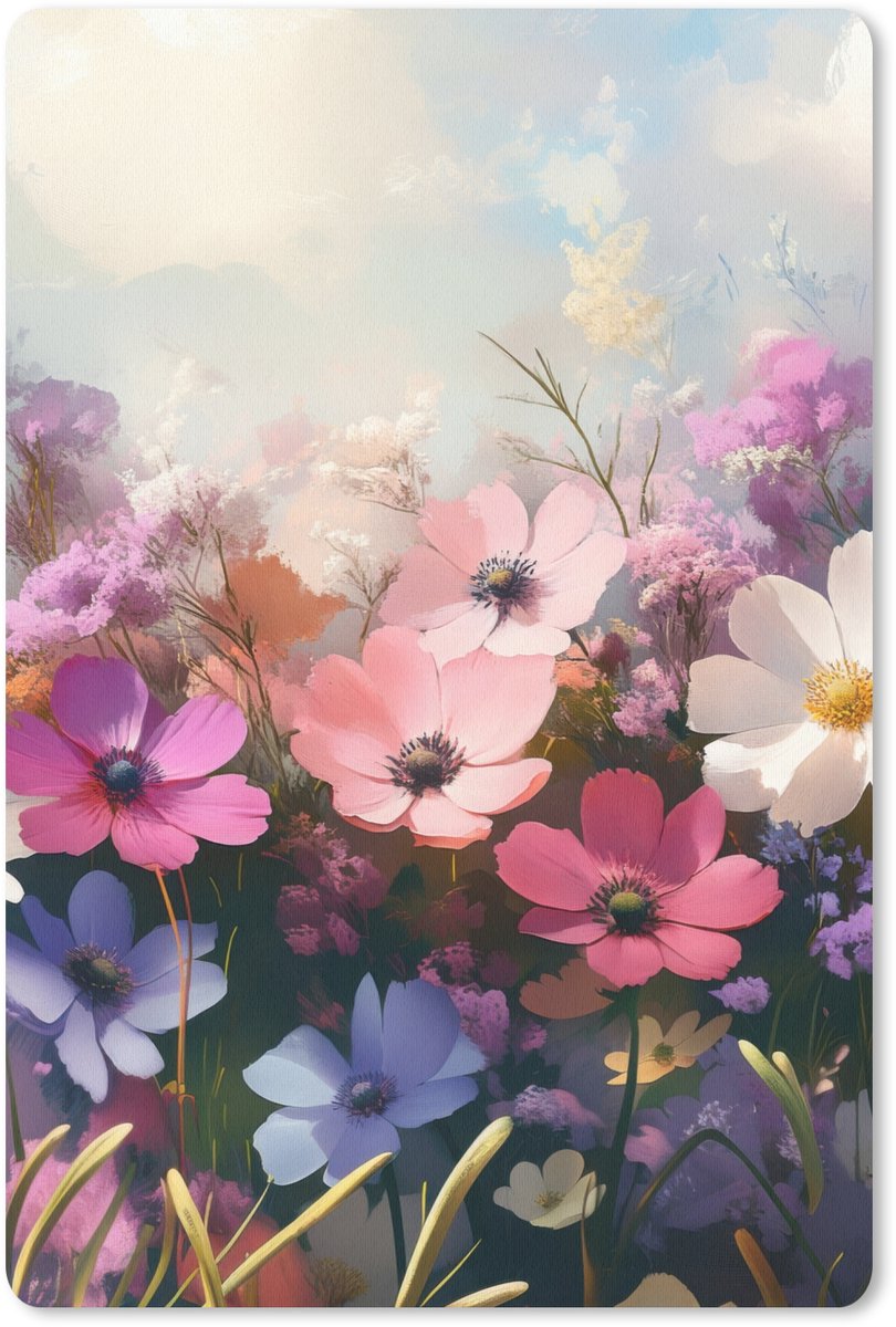 Muismat 18x27 cm - Mousepad Bloemen - Kleurrijk - Bloei - Muismatten