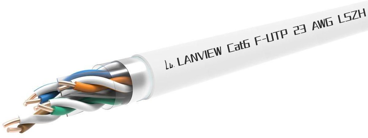 Lanview LVN122113 netwerkkabel Wit 305 m Cat6 F/UTP (FTP) Rond