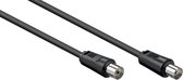 Câble coaxial Goobay IEC (m) - IEC (v) / droit - noir - 0,50 mètre
