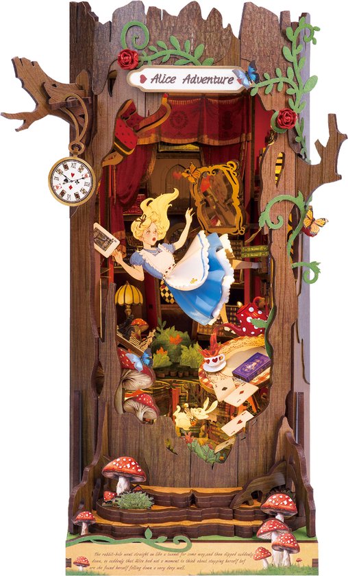 Robotime Book Nook Alice Adventure | Book Nook | TGB12 | Knutselen | Bouwpakket | Hobby | Boeken | Creatief | Miniatuur