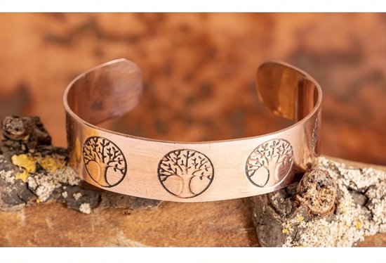 Bracelet en cuivre avec arbre de vie