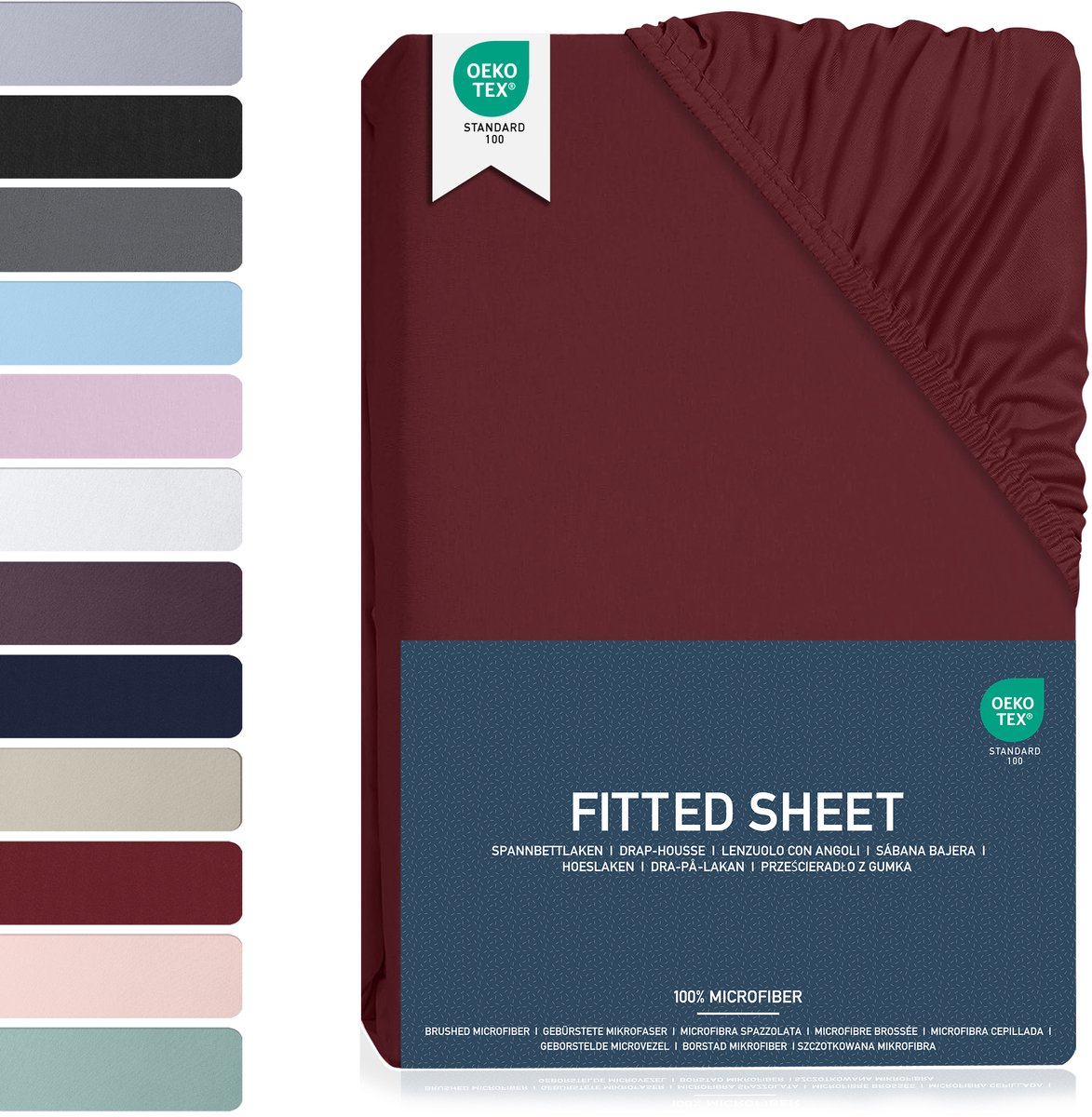 BARBONS hoeslaken 180 x 200 - 35 cm Matrashoogte - Rondom Elastiek - Geborsteld Microvezel
