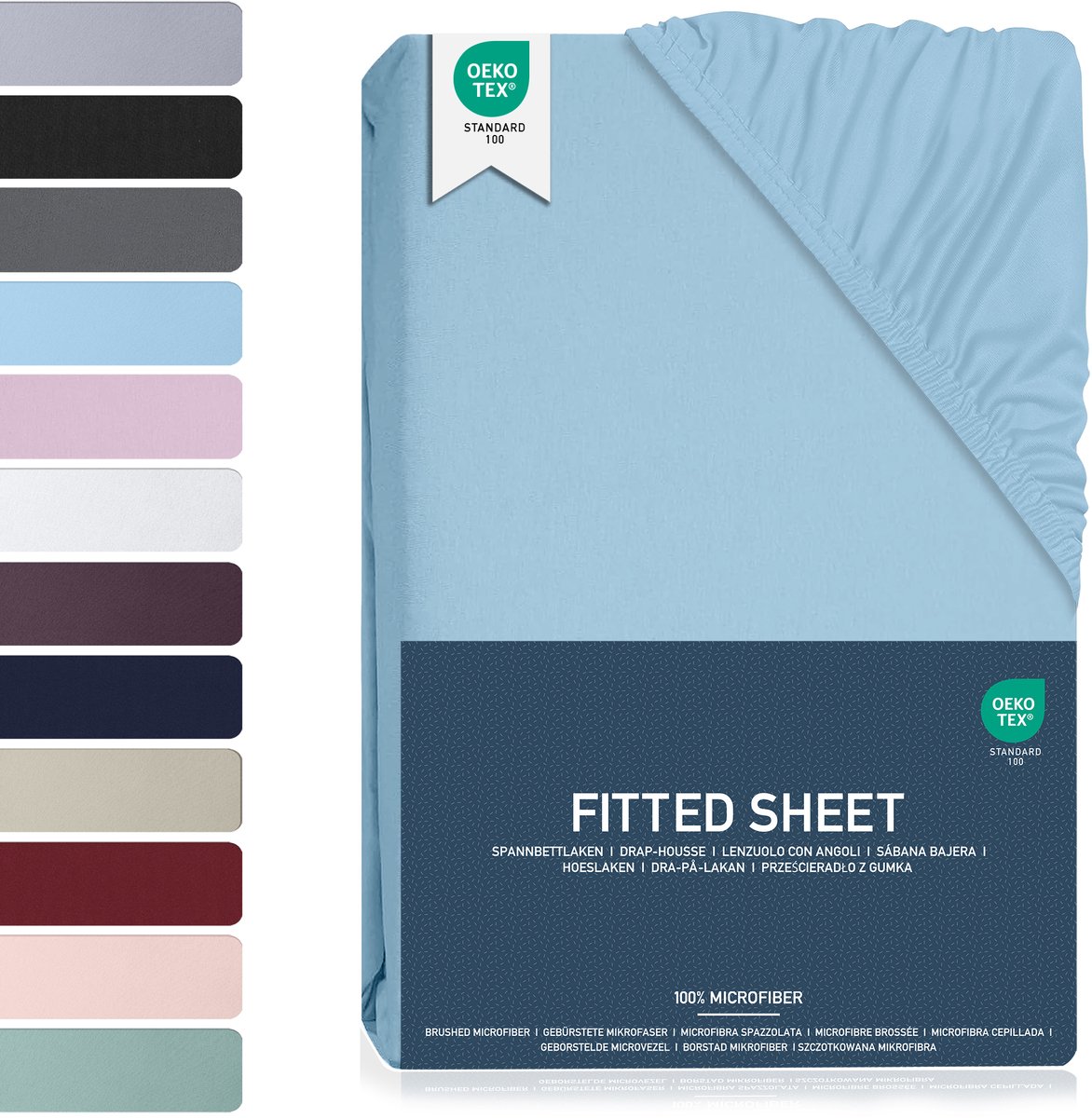 BARBONS hoeslaken 140 x 200 - 35 cm Matrashoogte - Rondom Elastiek - Geborsteld Microvezel