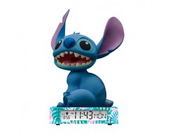 foto van Disney Lilo & Stitch 3d-lampwekker + Datum - Nachtlamp & Wekker - Blauw
