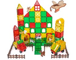 GILA - Clickbrickz - Magnetisch speelgoed 122 delig - Boerderijthema - Magnetic Tiles - Magnetische Tegels - Montessori Speelgoed
