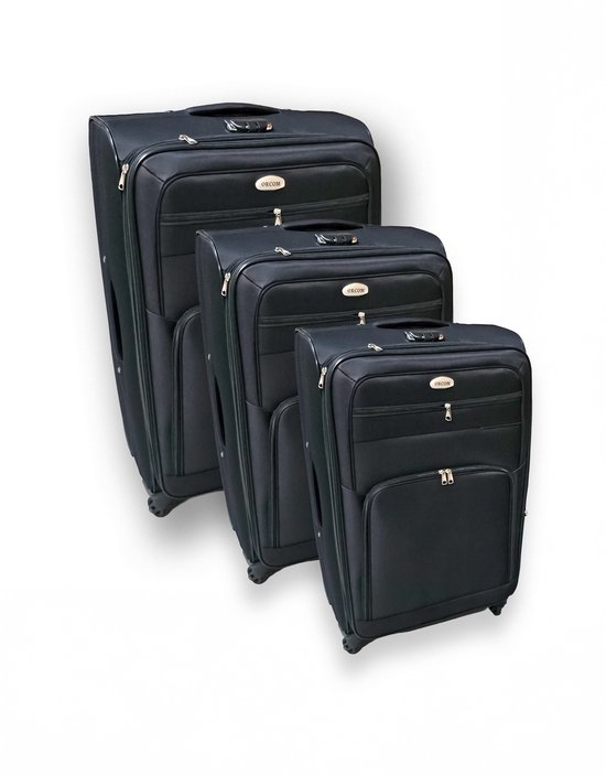 U.S. Traveler Rio Robuuste stoffen uitbreidbare handbagage set, Rood, set, Lichtgewicht softside koffer, rollende 20 handbagage