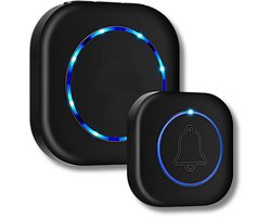 Lumivéra® - Draadloze Deurbel - Draadloos - Deur Bel - Deurbellen - Wireless doorbell - IP44 Waterdicht -Met ontvanger - Zwart