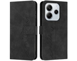 Coverup Hoesje - Geschikt voor Xiaomi Redmi Note 14 4G Hoesje - Coverup Smile Book Case - Zwart