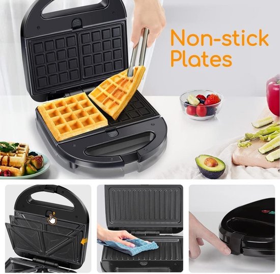 Wafelijzer met Verwisselbare Platen — afbeelding 2
